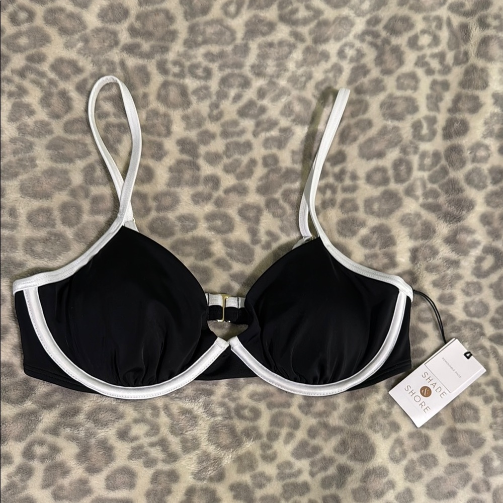 NWT Women's Black and White Bra Shade & Shore